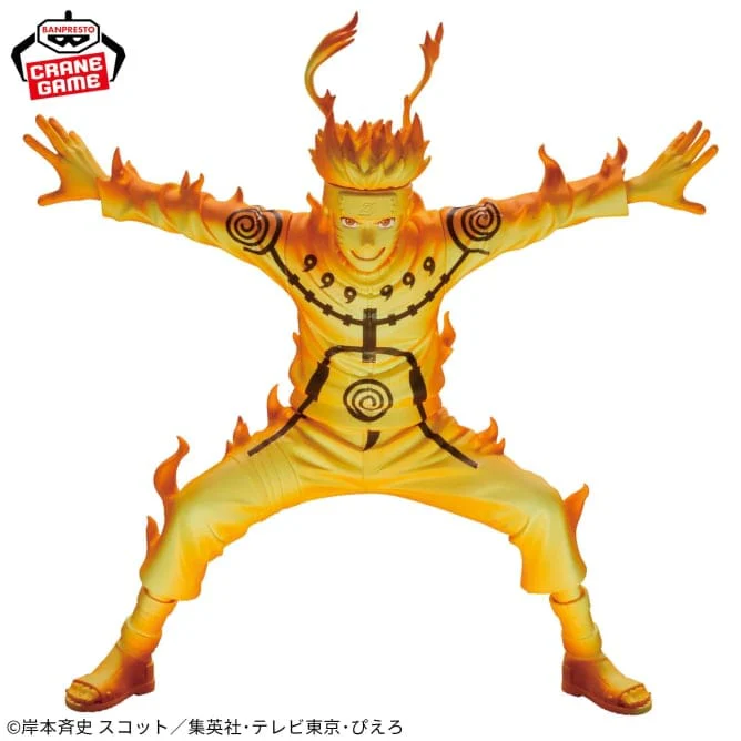Banpresto - Naruto- Uzumaki Naruto Nine Tails Chakra Mode Grandista Figure