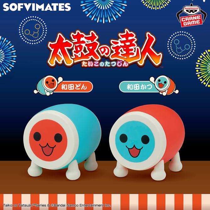 Banpresto – Taiko no Tatsujin – Don-chan & Kacchan Sofvimates (A: Don-chan) <br>[Pre-Order] - Image 2