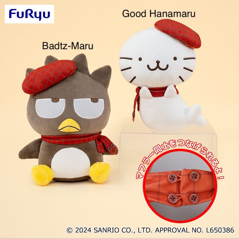 Sanrio Favorite Scarf BIG Plush Toy - Badtz-Maru & Good Hanamaru (10 Inches) - Image 2
