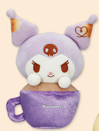 Sanrio Kuromi Pompompurin Chestnut Marshmallow Latte Plush Toy - 6 Inches - Image 3