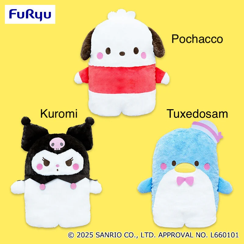 Sanrio Characters Line Up Domi Friends Big Plush Toy - Pochacco, Kuromi and Tuxedosam (22 Inches) - Image 2