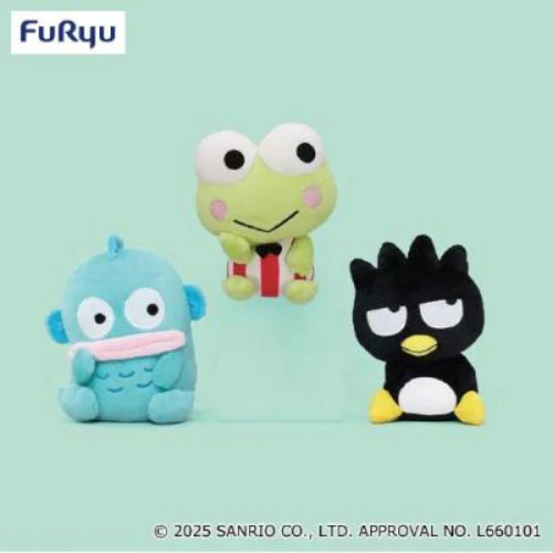 Sanrio Characters Ufufu Plush Toy - Badtz Maru, Keroppi and Hangyodon (7 Inches)