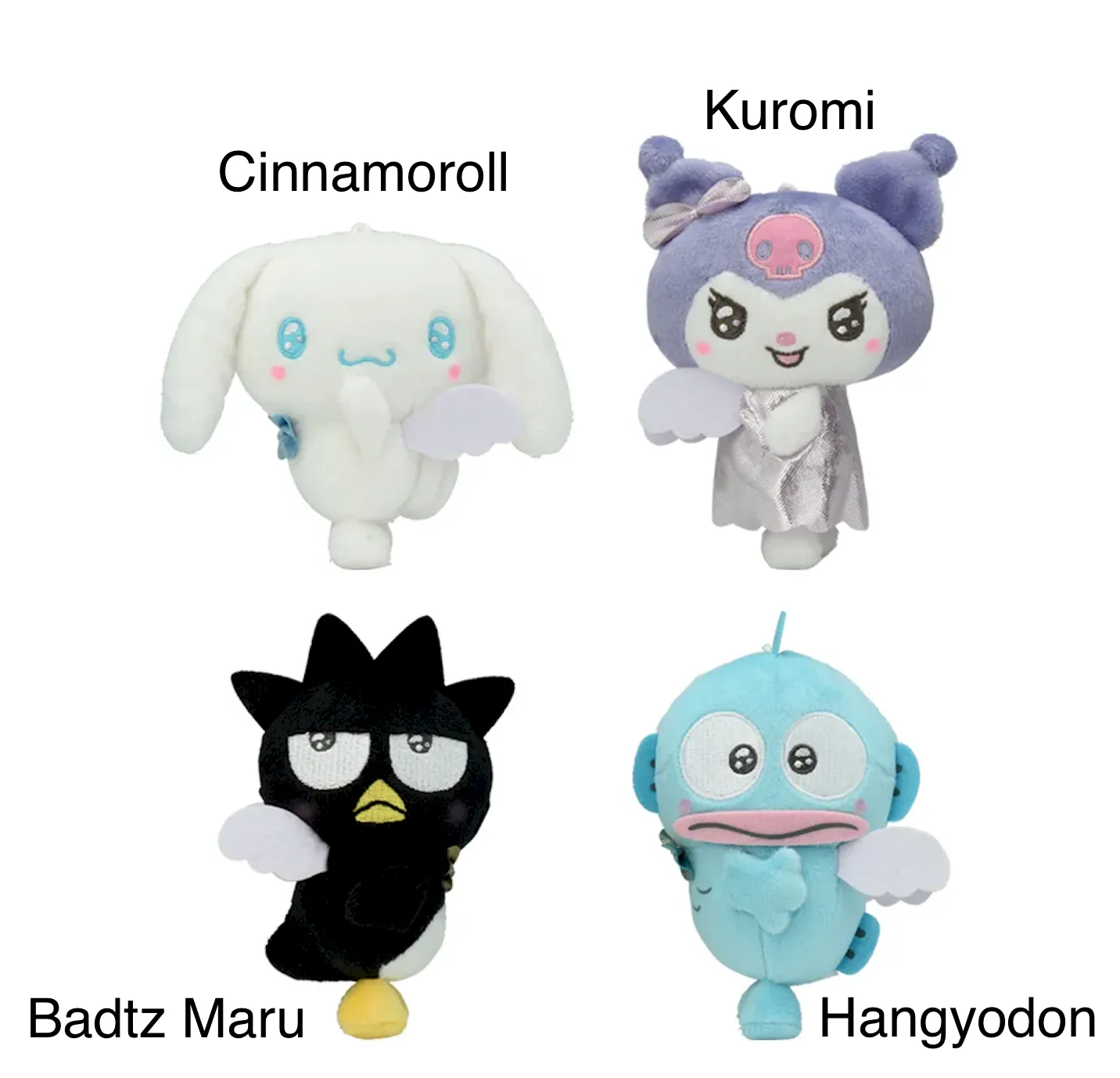 Sanrio Characters × Nico Make Mascots - Cinnamoroll, Kuromi, Badtz Maru and Hangyodon (4 Inches) - Image 2