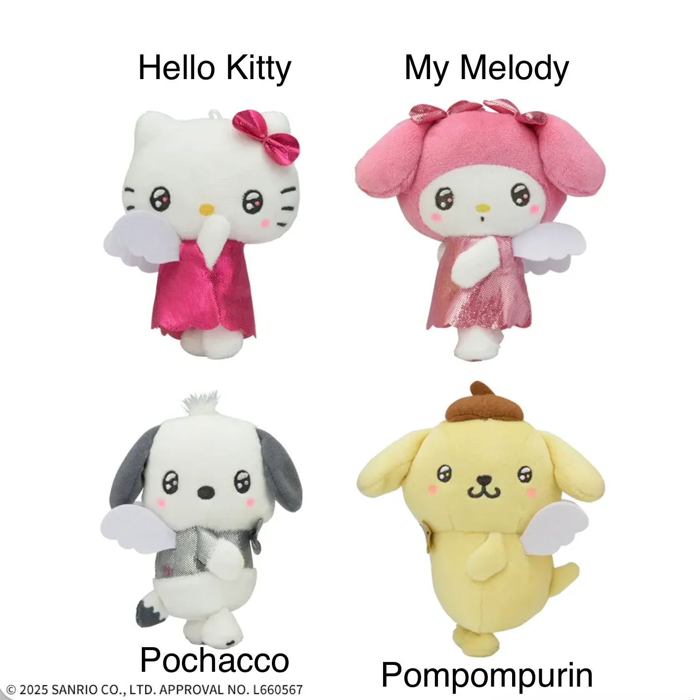 Sanrio Characters × Nico Make Mascot Vol.2 EX - Hello Kitty, My Melody, Pochacco and Pompompurin (4 Inches) - Image 2
