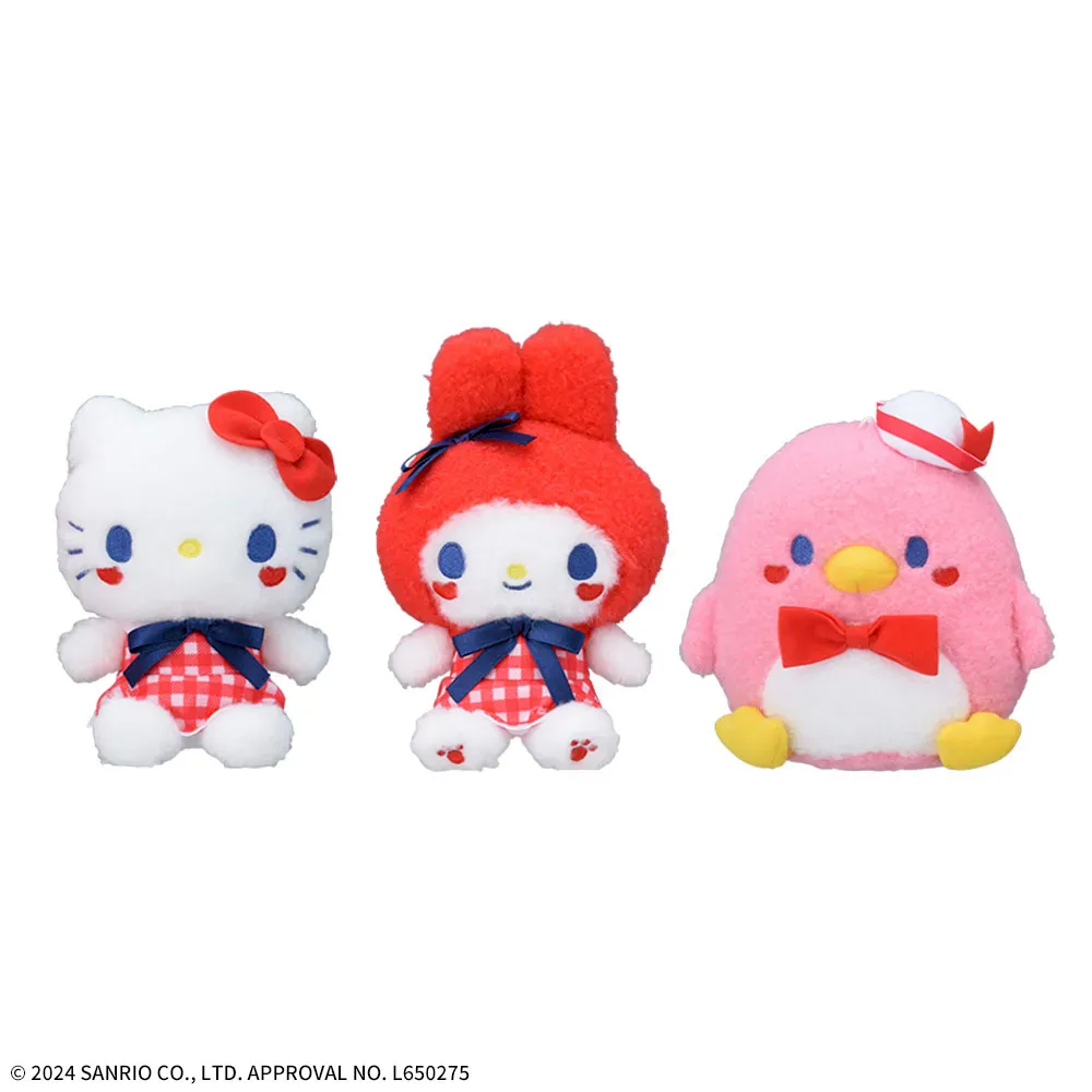 Sanrio Characters Yurukawa Plush Lovely Cherry - Hello Kitty, My Melody and Tuxedo Sam (6 Inches) - Image 2