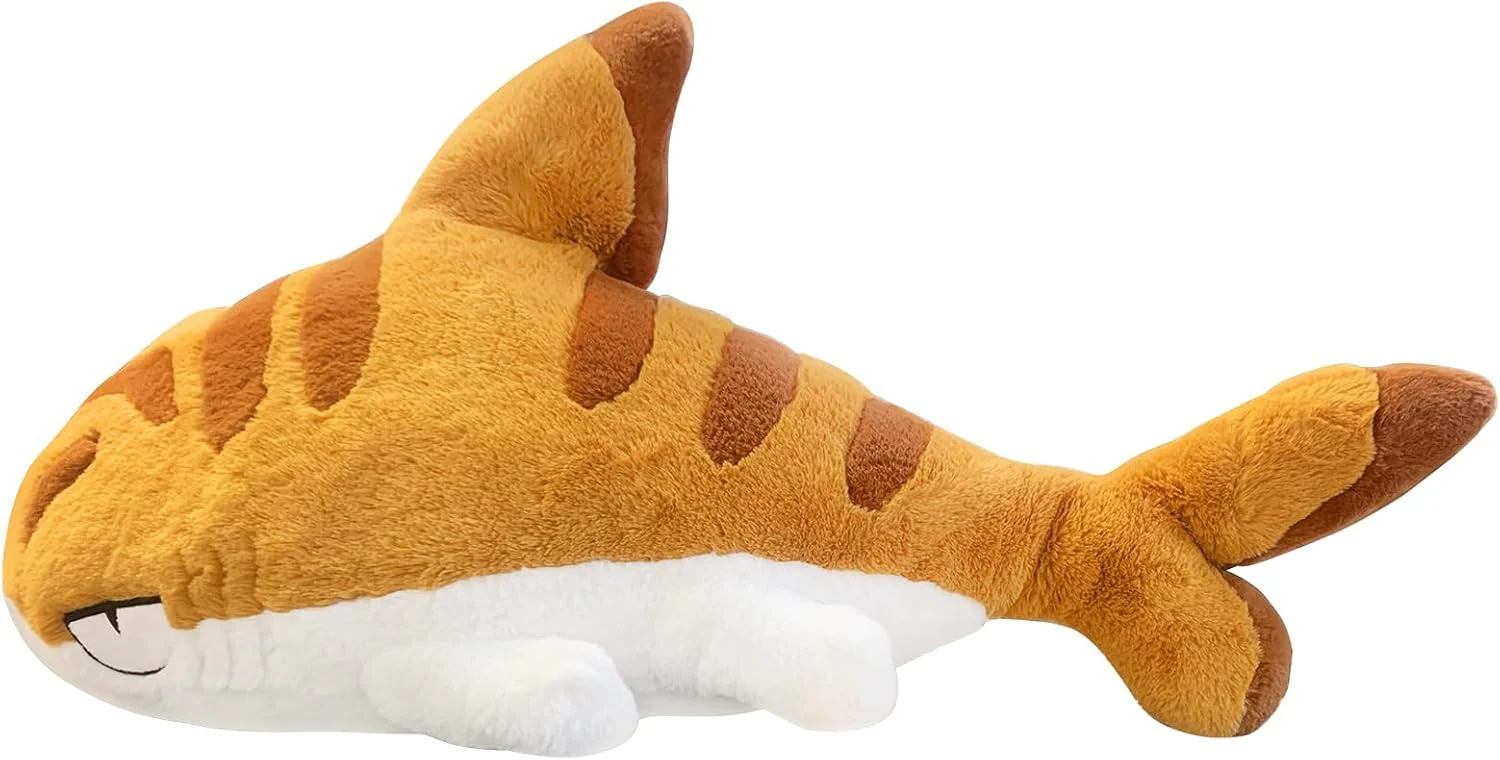 Shark Kitty Shark Cat Plush Doll - Big Orange Shark Cat (28 Inches)
