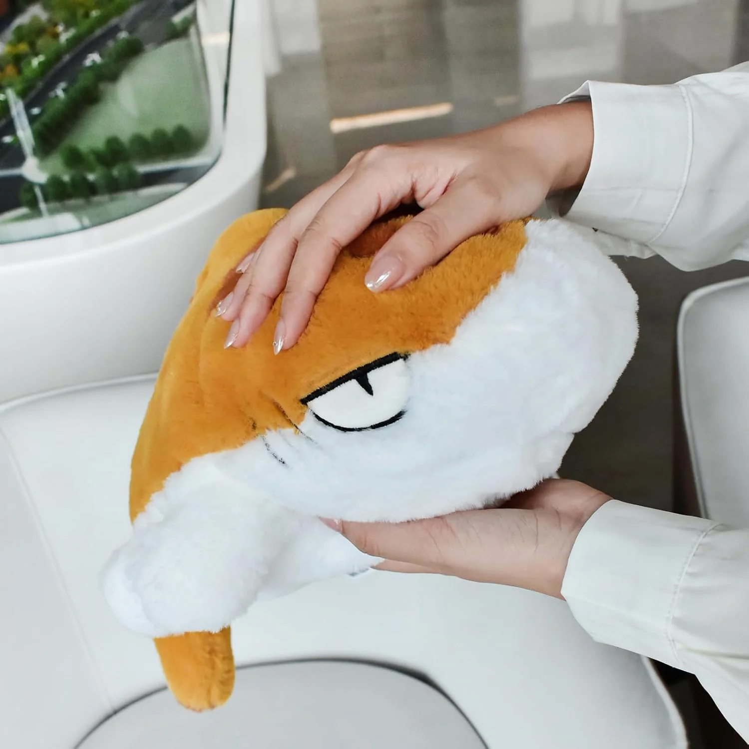 Sharkitty Shark Cat Plush Doll - Big Orange Shark Cat 50cm - Image 3