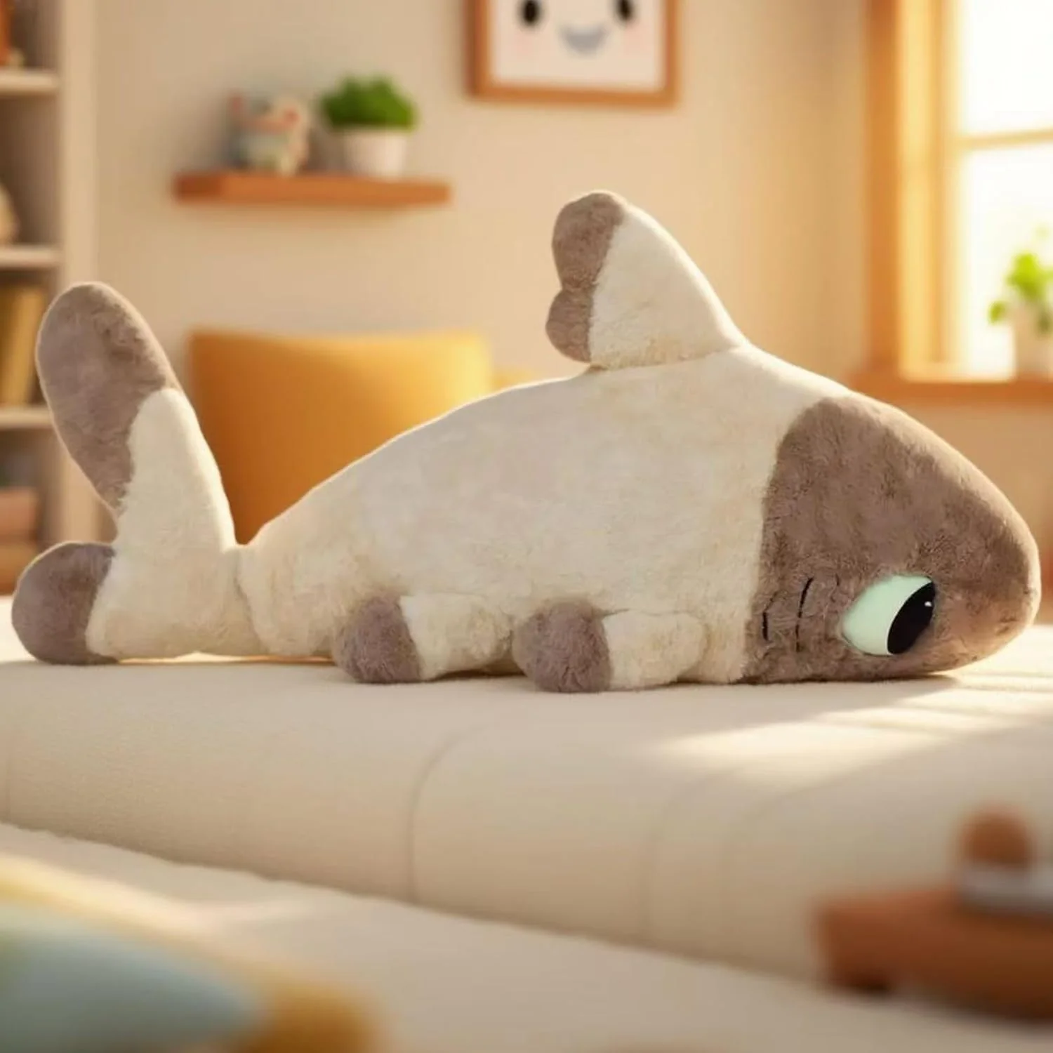 Sharkitty Shark Cat Plush Doll - Siamese Shark Cat (28 Inches) - Image 3