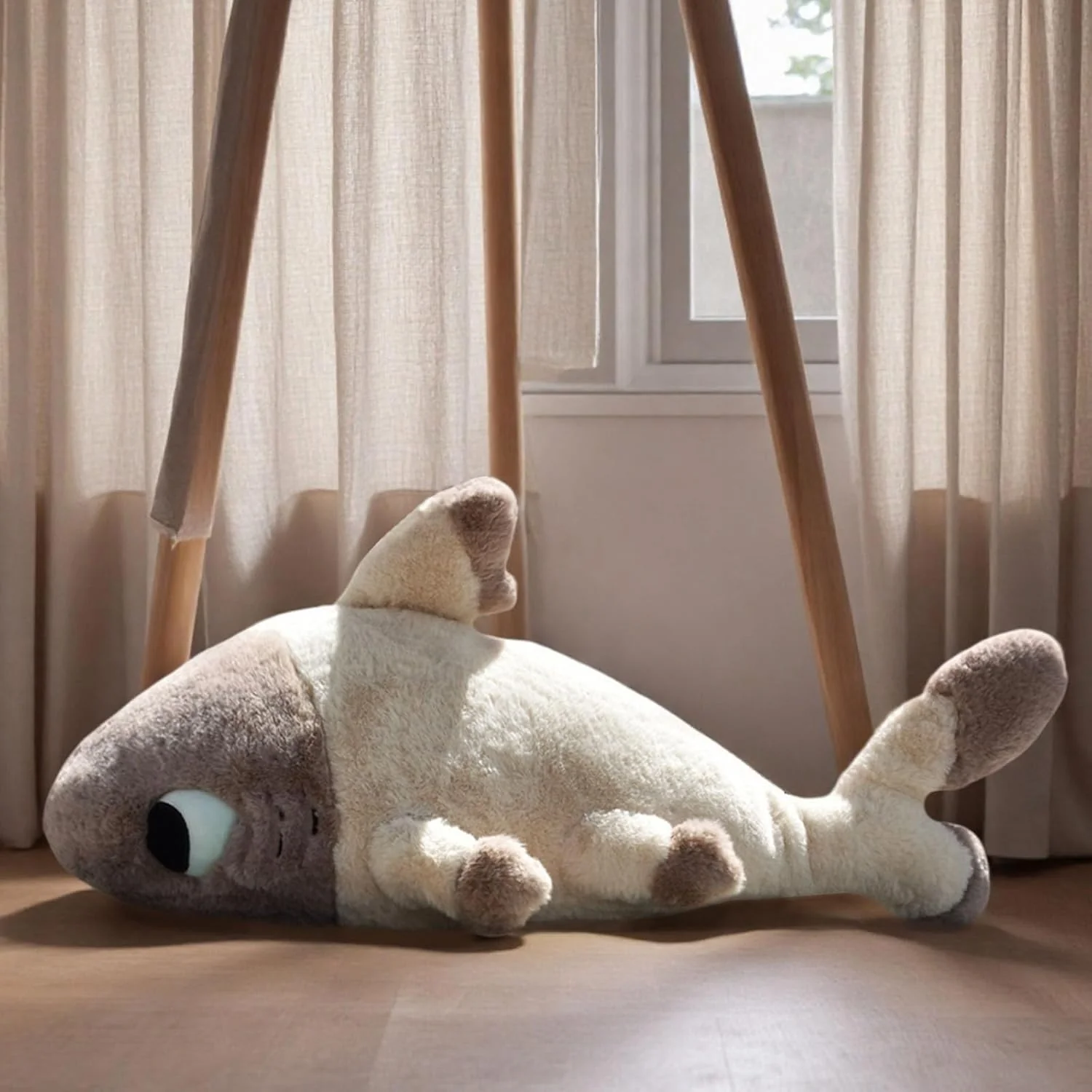 Sharkitty Shark Cat Plush Doll - Siamese Shark Cat (28 Inches) - Image 4