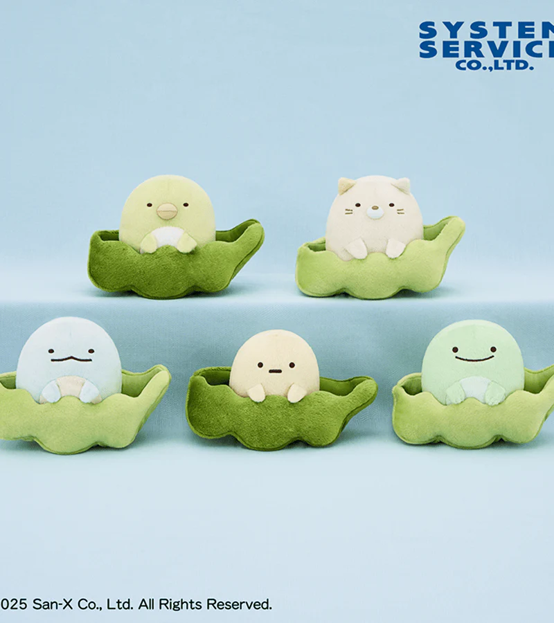 Sumikkogurashi Edamame Plush Toys