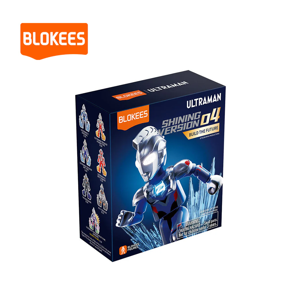 ULTRAMAN Blokees Figures - Luminous Eyes & Chest Shining Version(SV) 07 - Super Deciding Fight (Box Of 9)