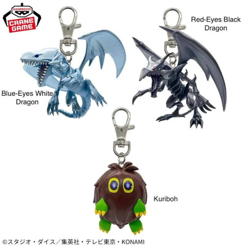 Yu-Gi-Oh! Duel Monsters Keychain - Blue-Eyes White Dragon, Red-Eyes Black Dragon and Kuriboh - Image 2
