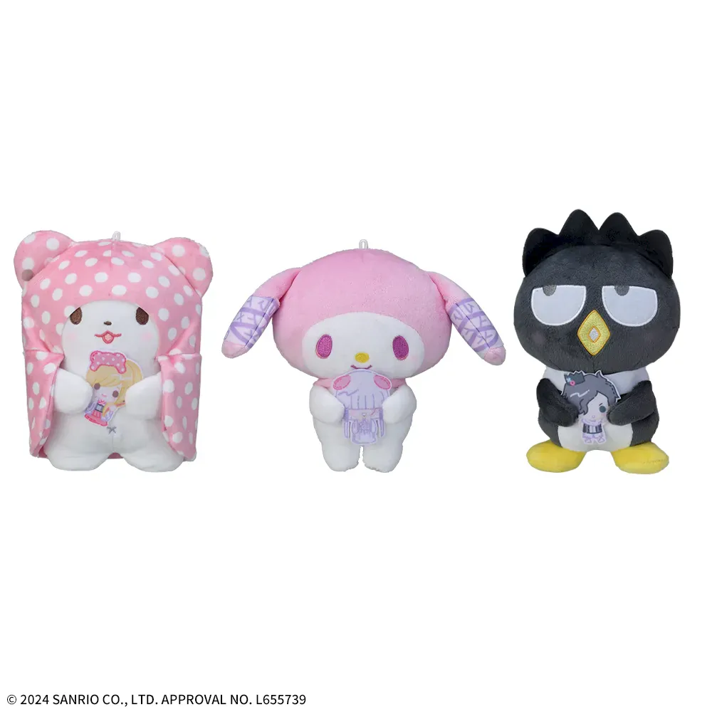 Zigzag x Sanrio Characters Plush Vol.3 - MOP, My Melody and Badtz Maru (6 Inches)