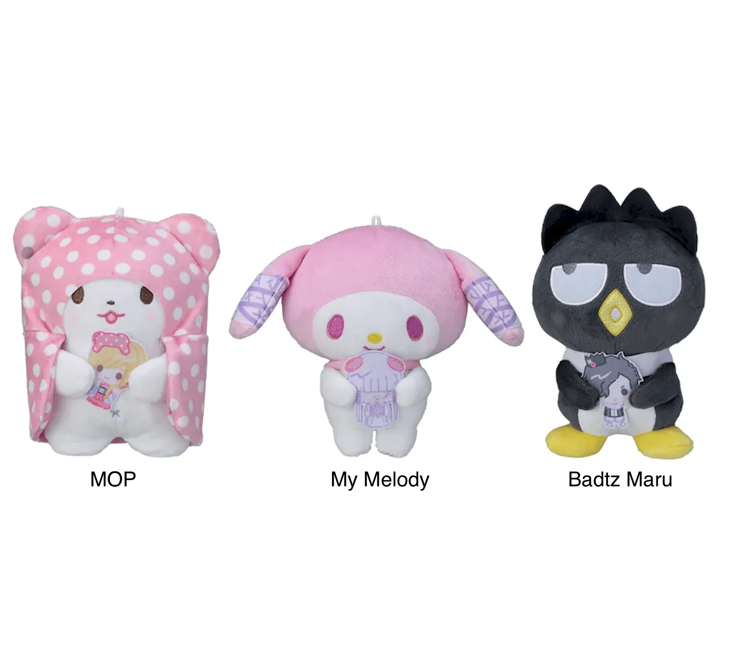 Zigzag x Sanrio Characters Plush Vol.3 - MOP, My Melody and Badtz Maru (6 Inches) - Image 2